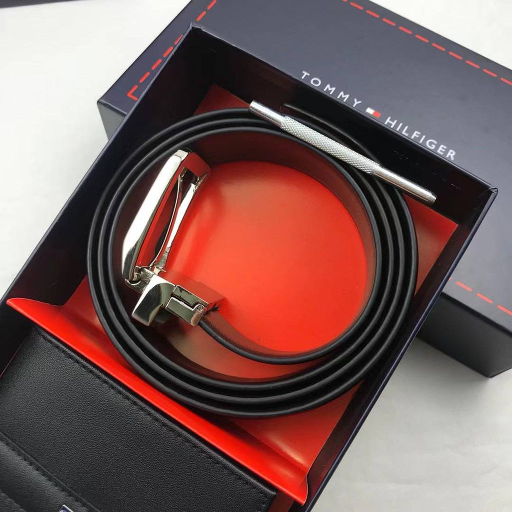 طقم حزام ومحفظة Tommy