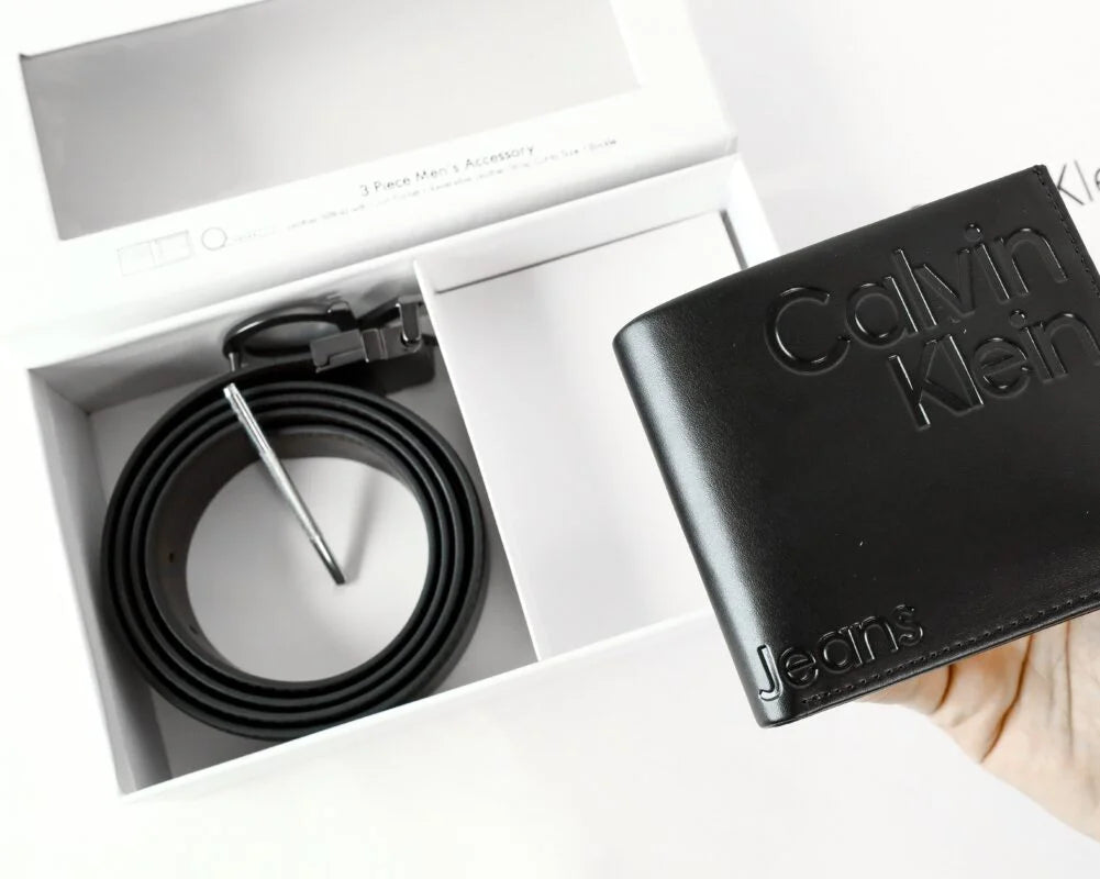 طقم حزام ومحفظة ck