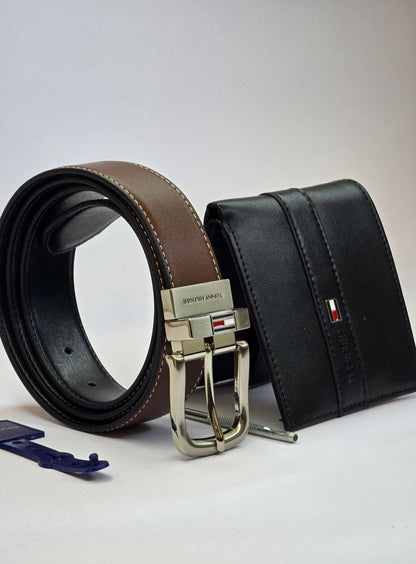 طقم حزام ومحفظة Tommy